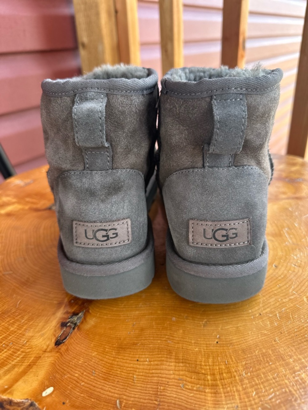 UGG Gray Shearling Booties - Picture 3 of 9